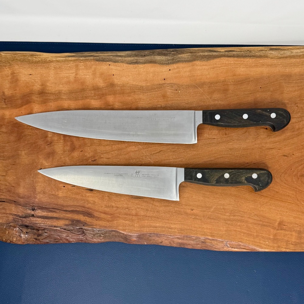 Vintage J.A. Henckels Zwilling Chef Knife Set 2pc 8" 10" 31061-200 31061-260